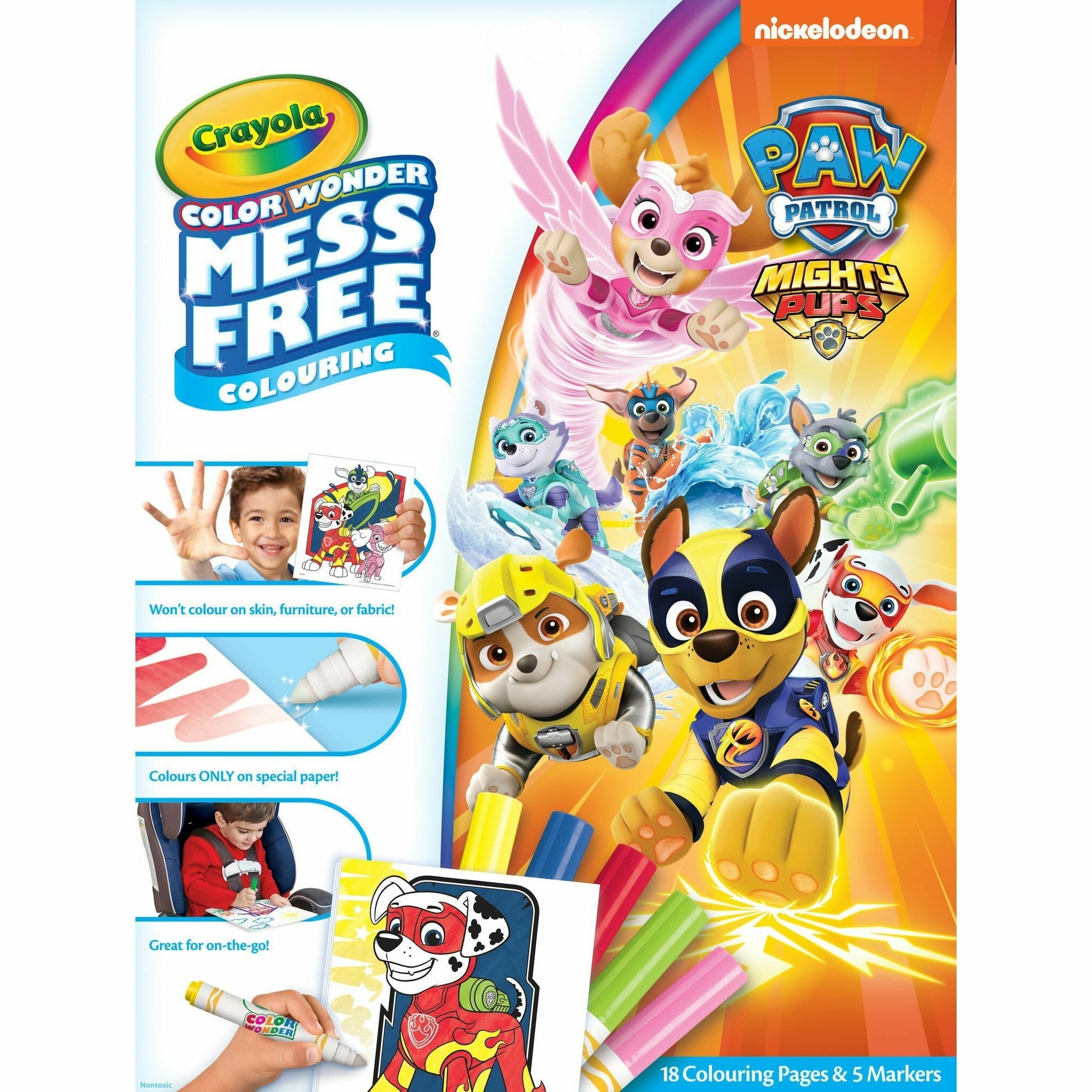Lour wonder mess free louring paw patrol mighty pups