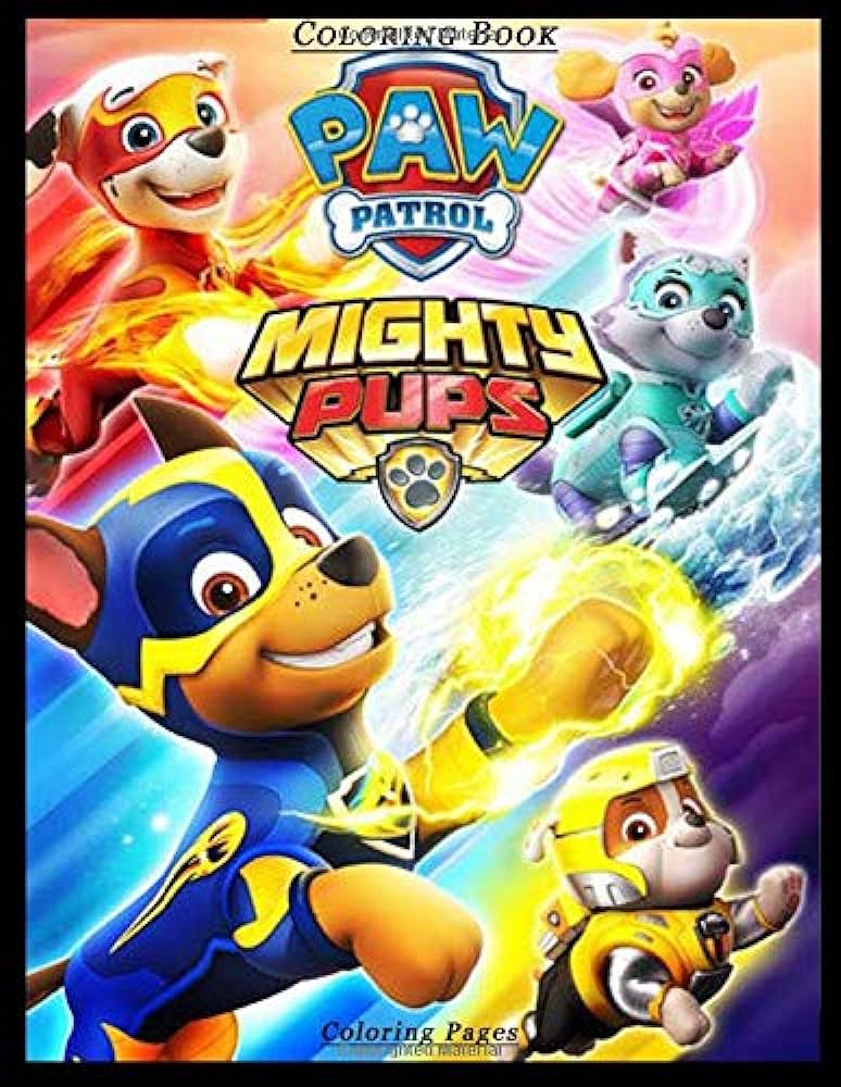 Paw patrol mighty pups coloring book high quality coloring book for kids and any fan of paw patrol mighty pups by