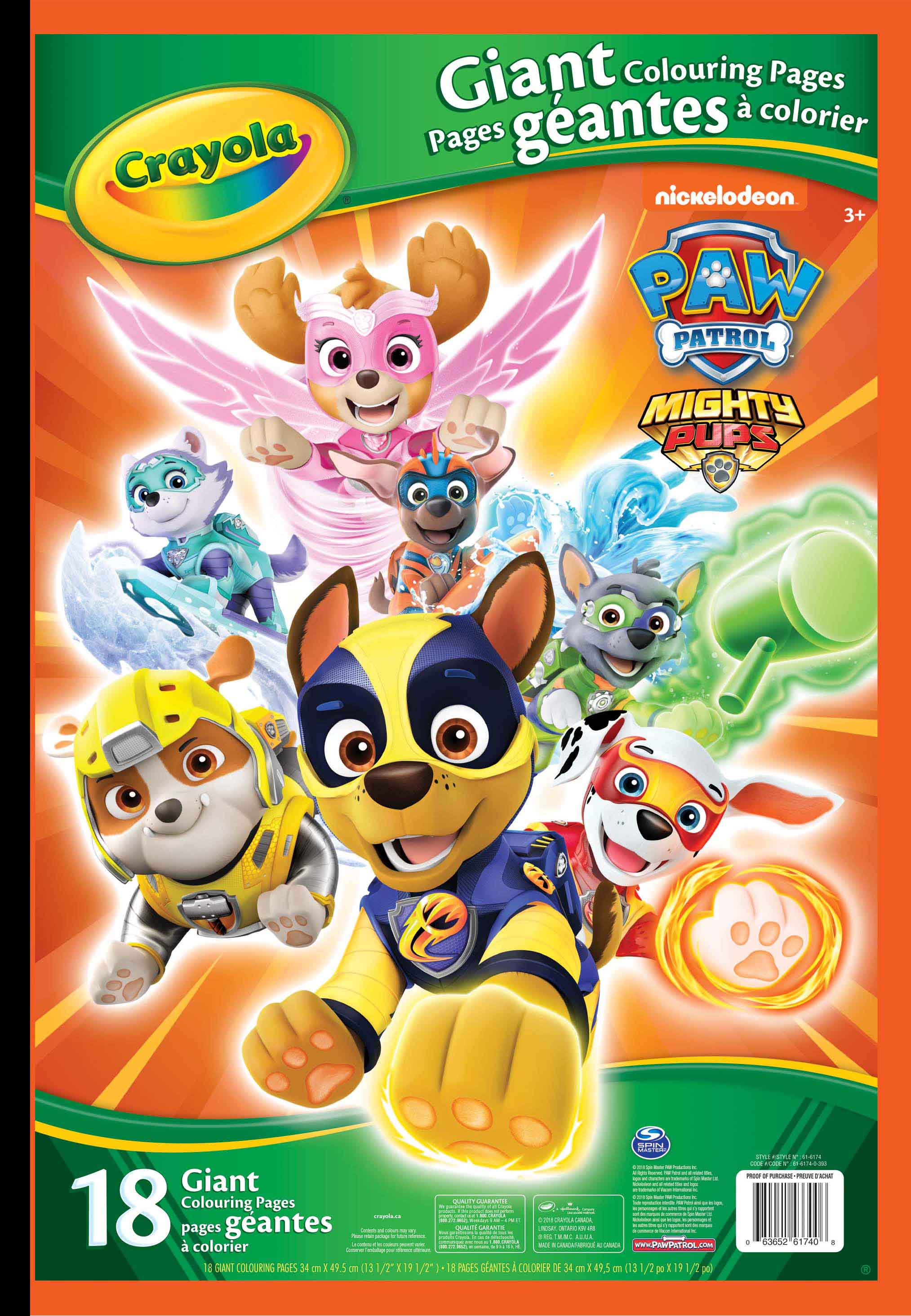 Colouring book crayola giant fun pad paw patrol â the fifty shop at sickkids