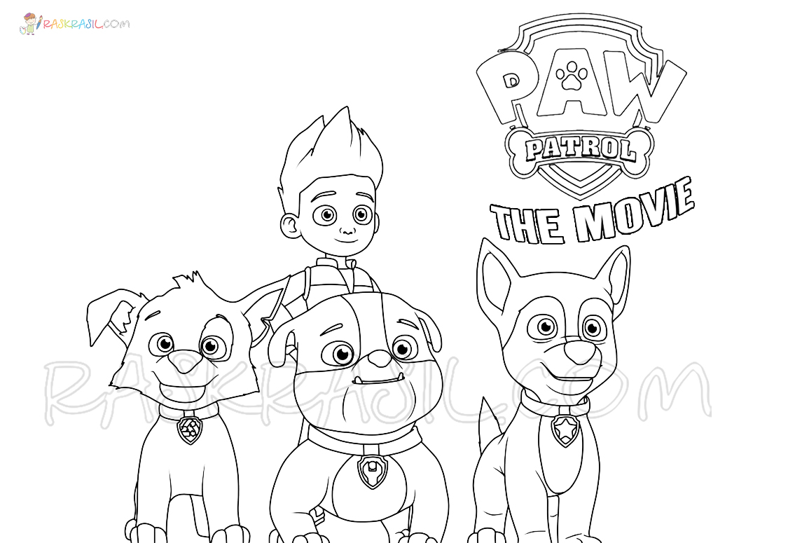 Paw patrol the movie coloring pages new pictures free printable
