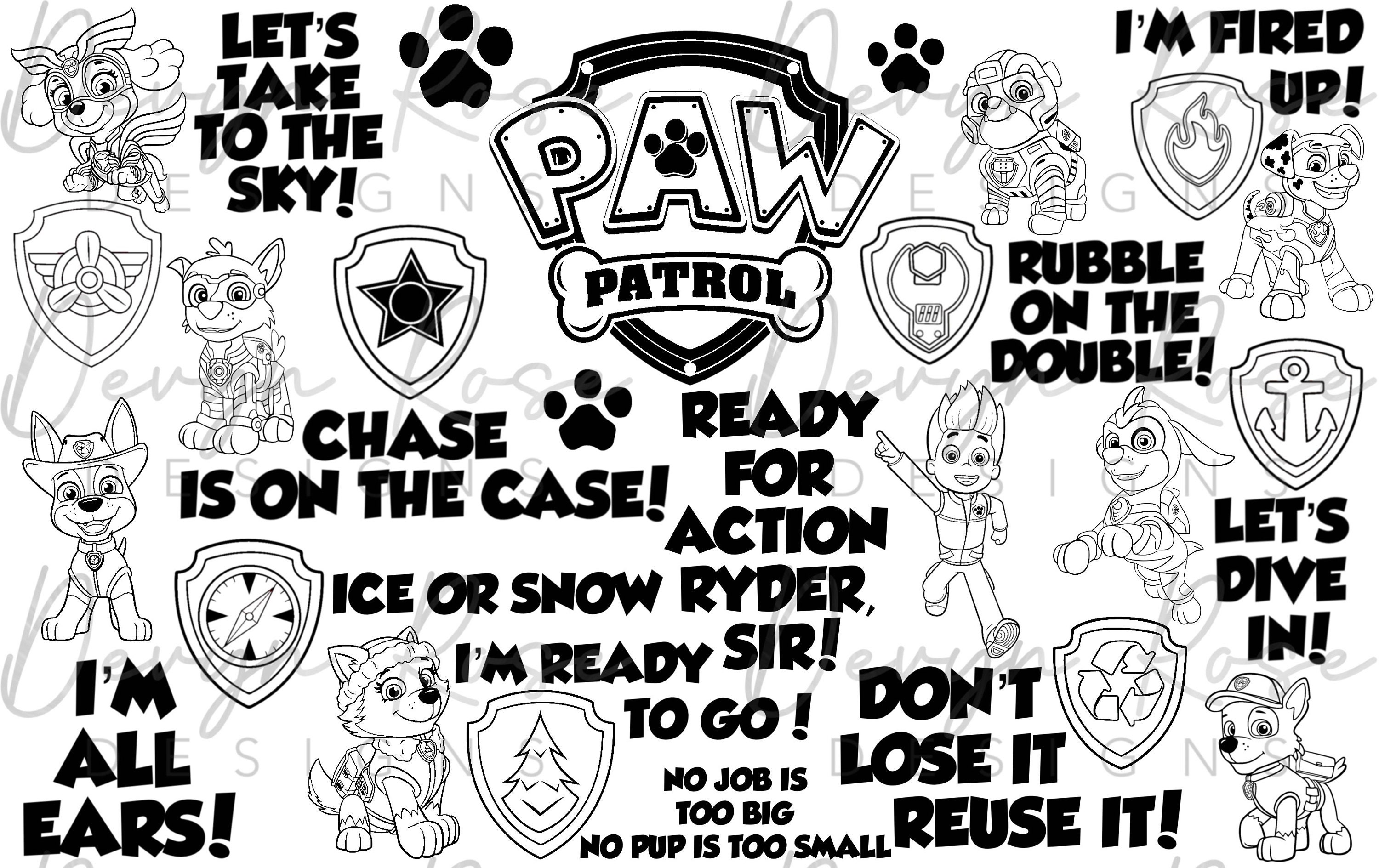 Paw patrol outline