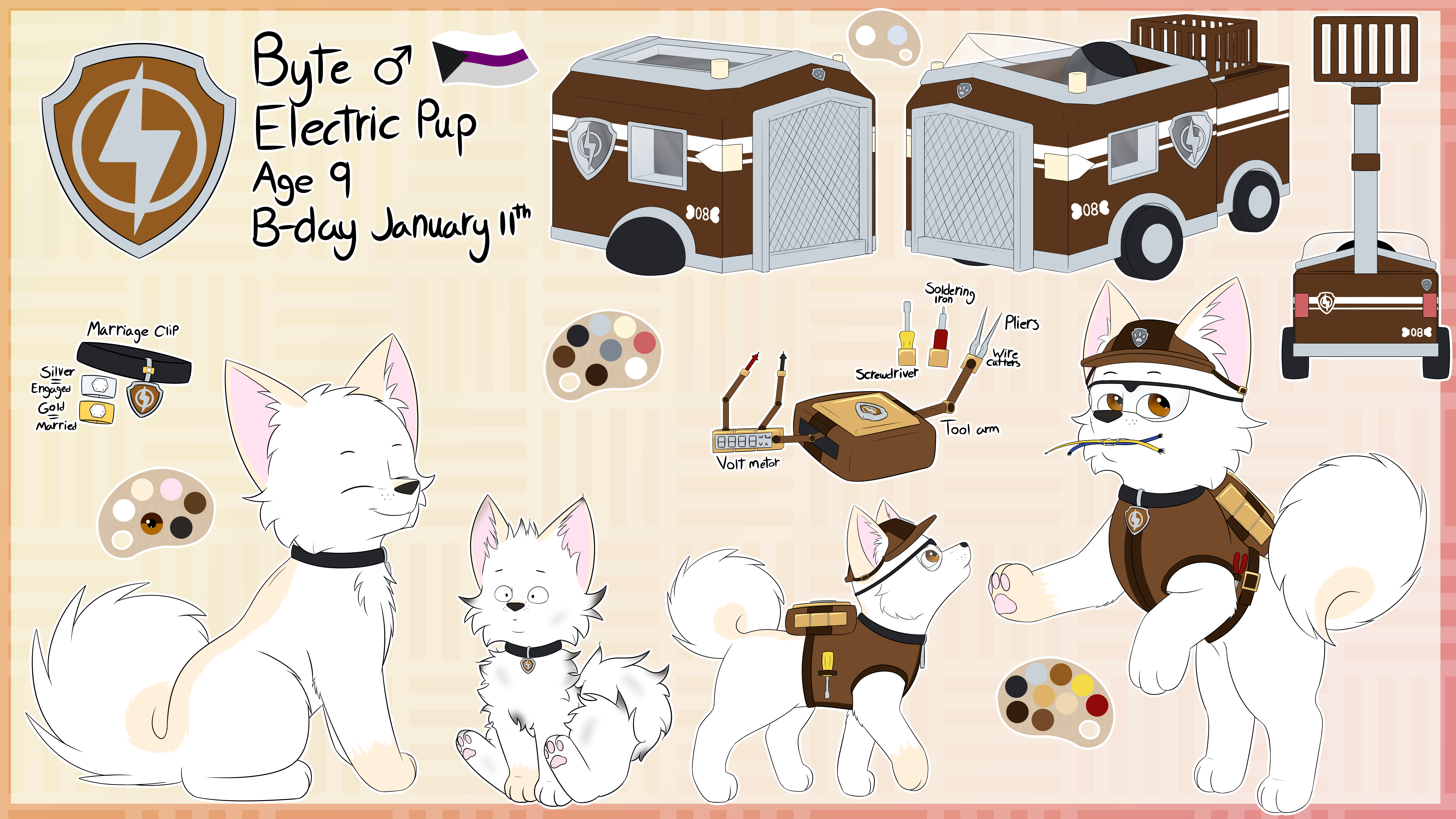 Paw patrol oc byte reference sheet by officialsassy on