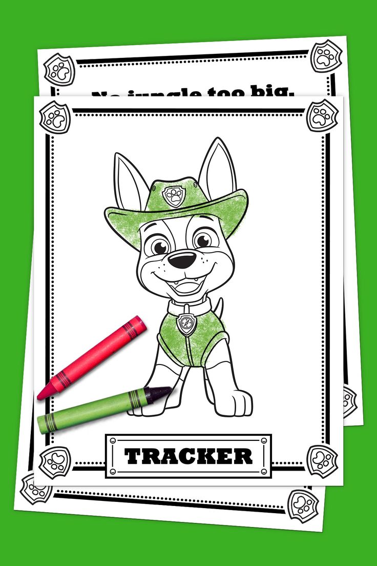 Paw patrol tracker coloring pack paw patrol coloring paw patrol tracker paw patrol coloring pages