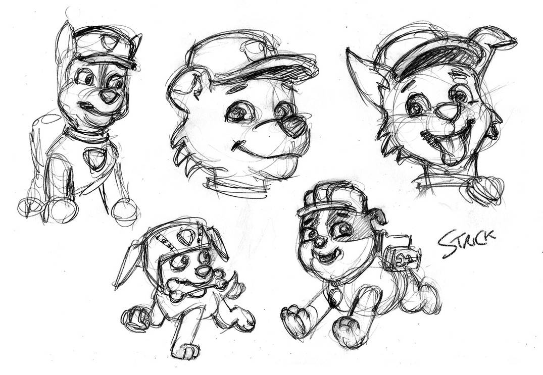 Paw patrol style sketch by strick on