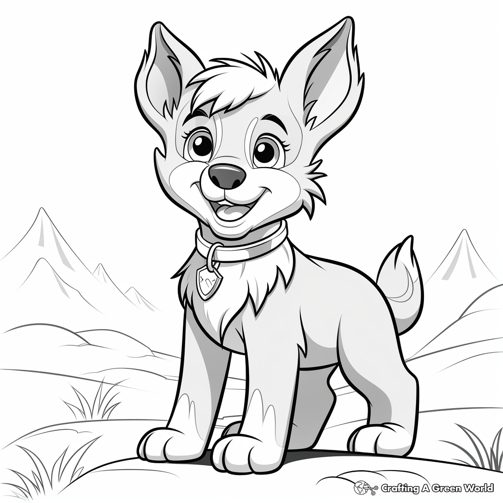 Wolf pup coloring pages