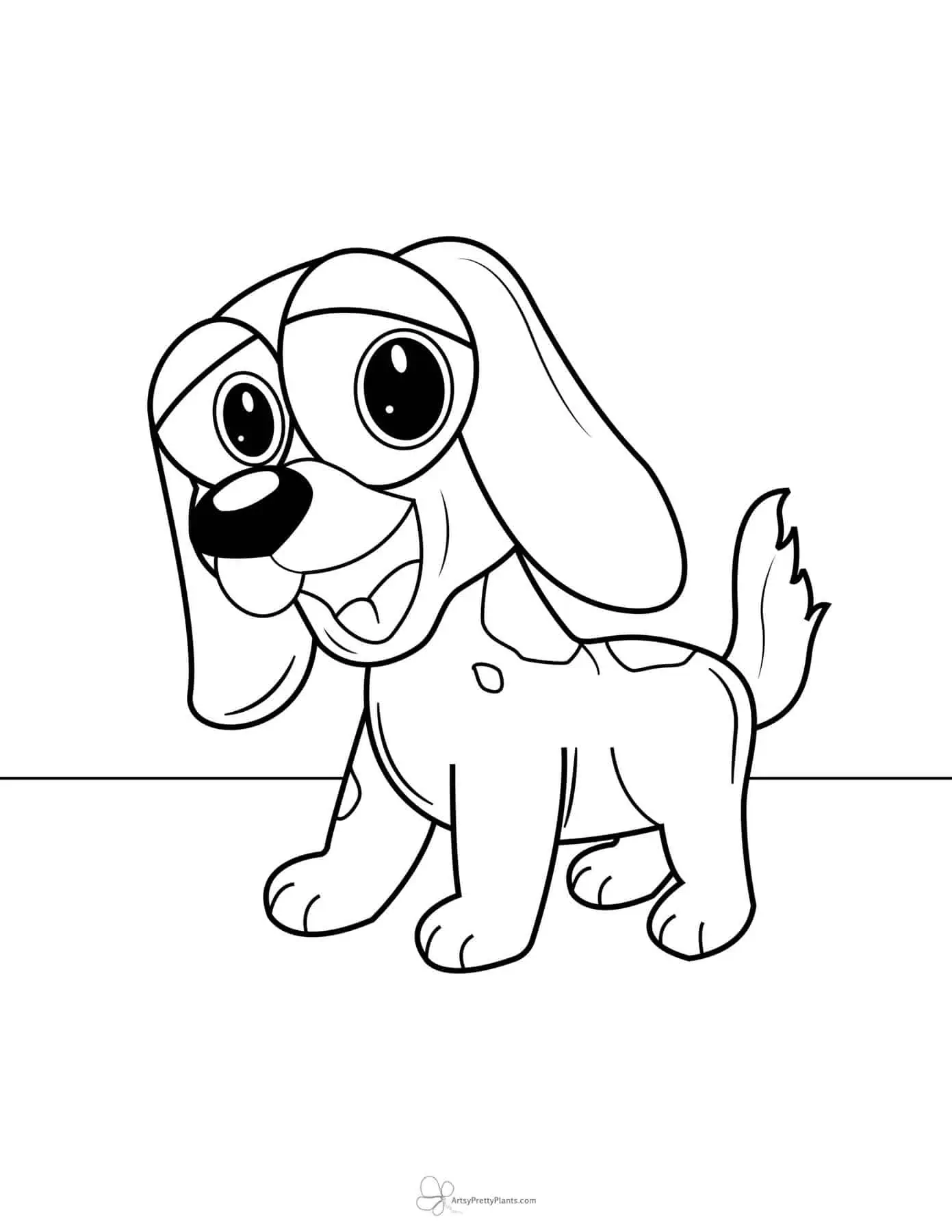 Cute puppy coloring pages for free story