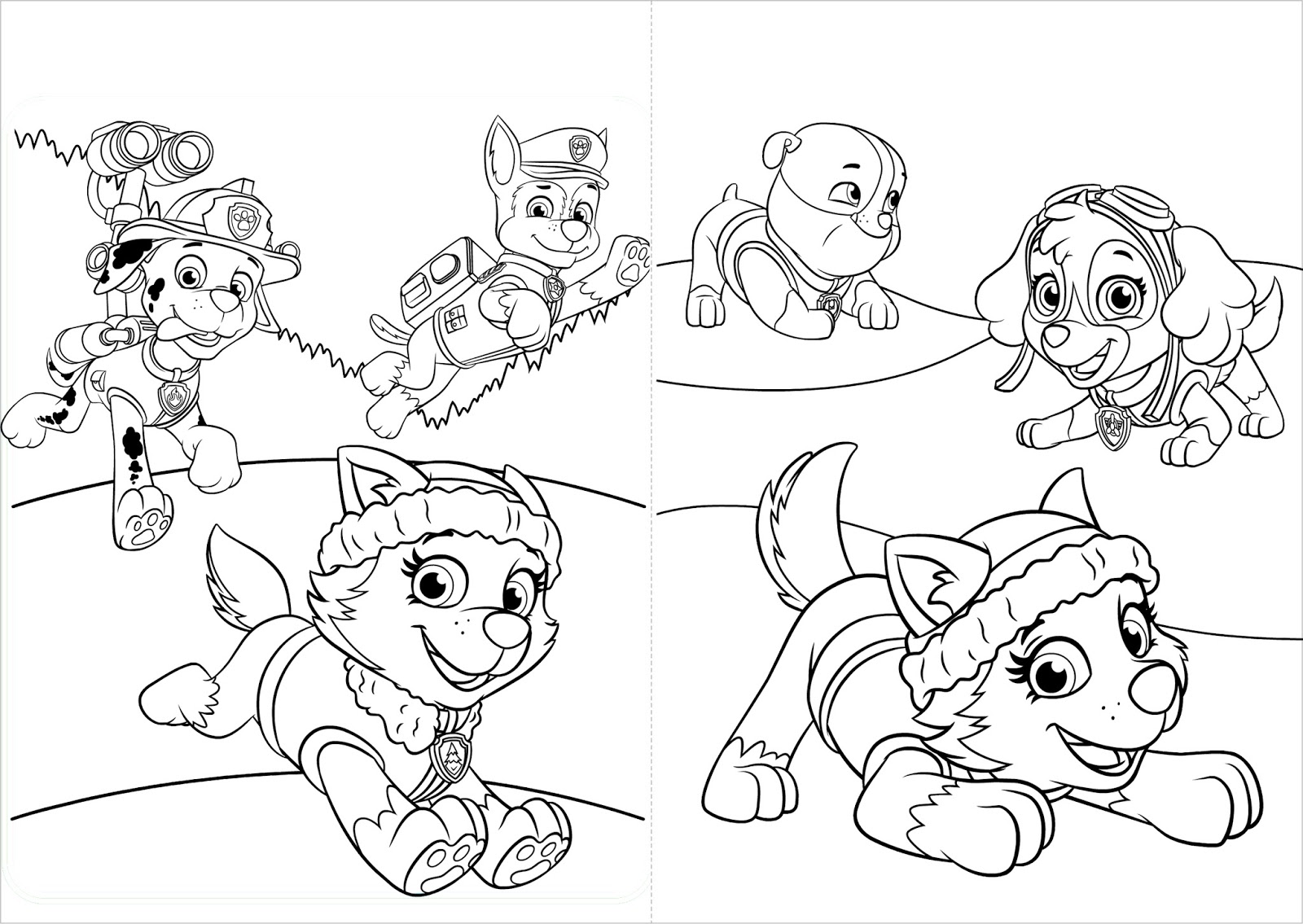 Paw patrol free printable coloring book