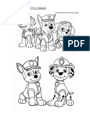 Paw patrol coloring book for kids pdf