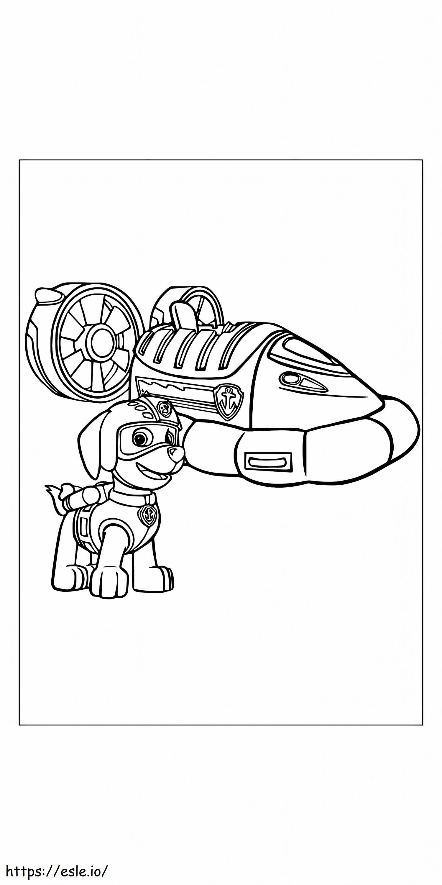 Paw patrol dino rescue meet rex coloring page