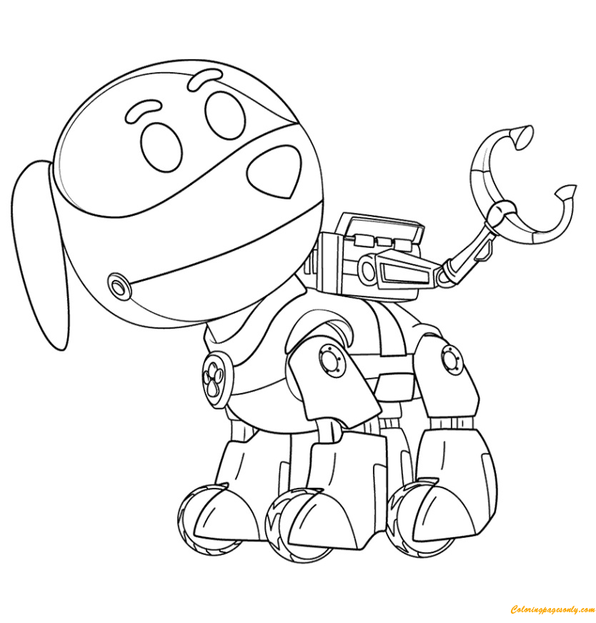 Robo dog paw patrol coloring pages printable for free download