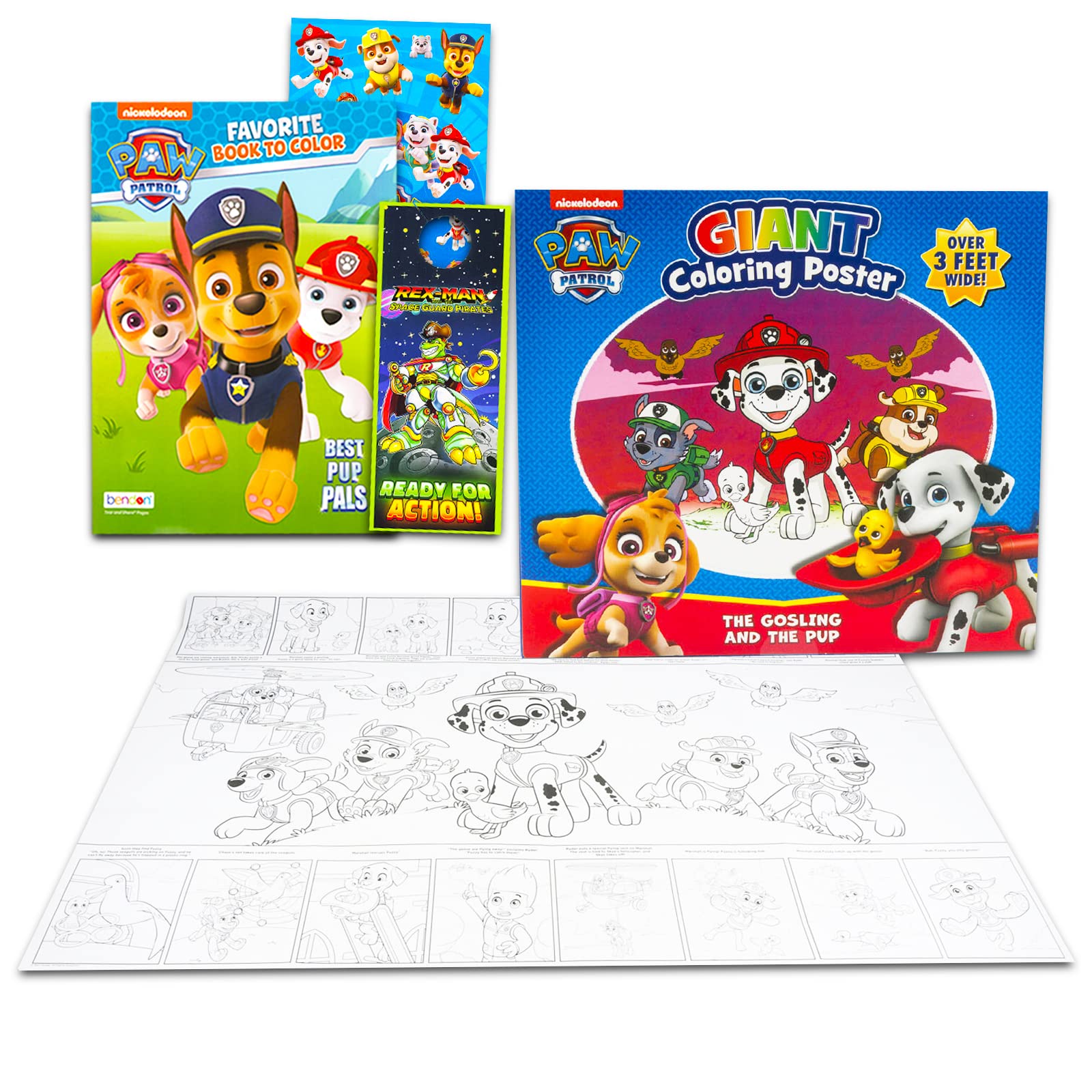 Paw patrol coloring poster set