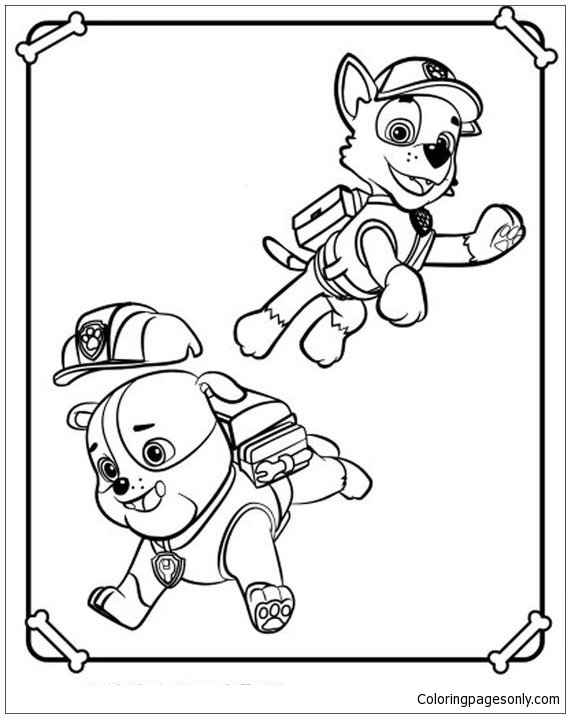 Rocky paw patrol coloring pages printable for free download