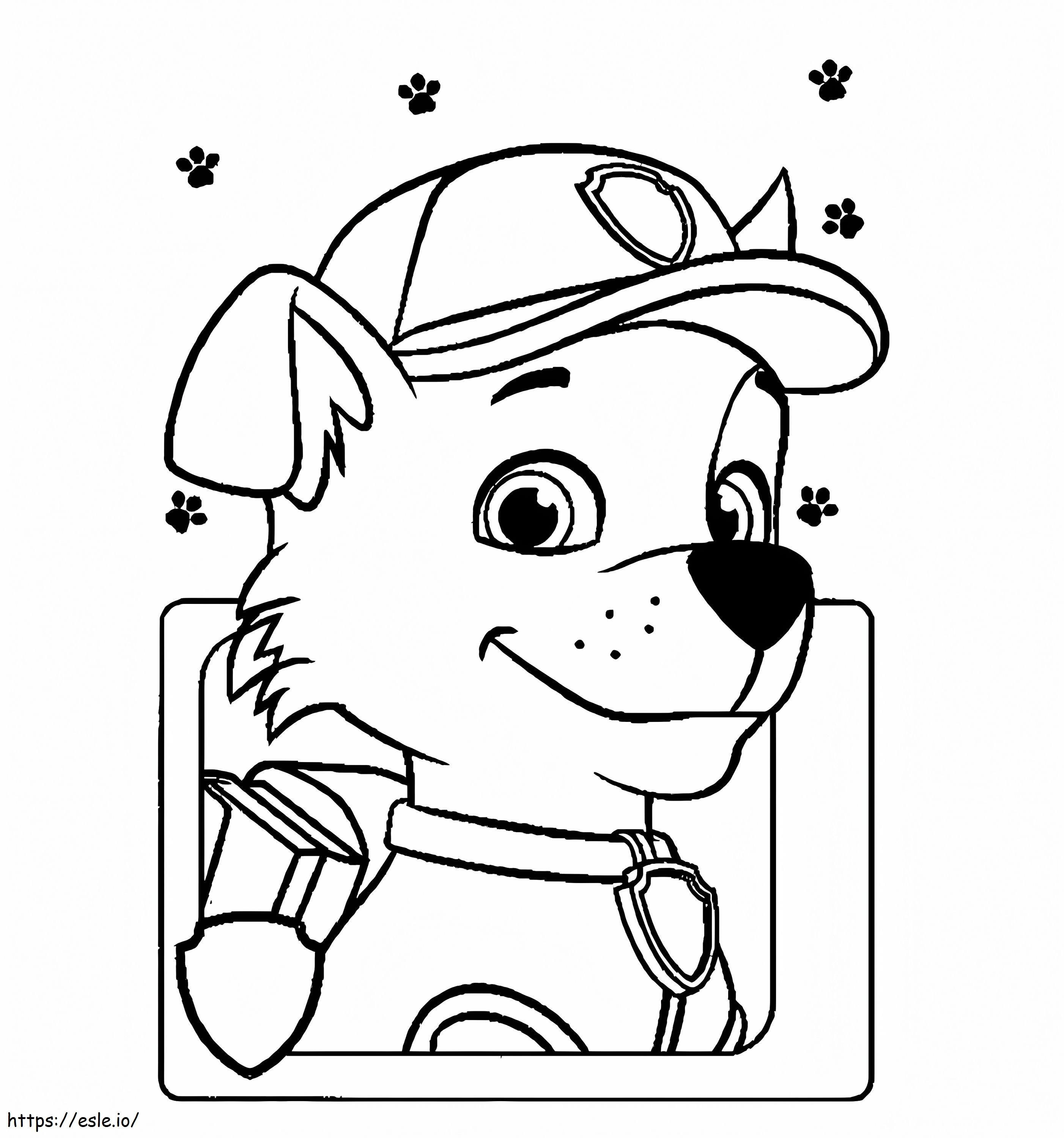Cool rocky paw patrol coloring page