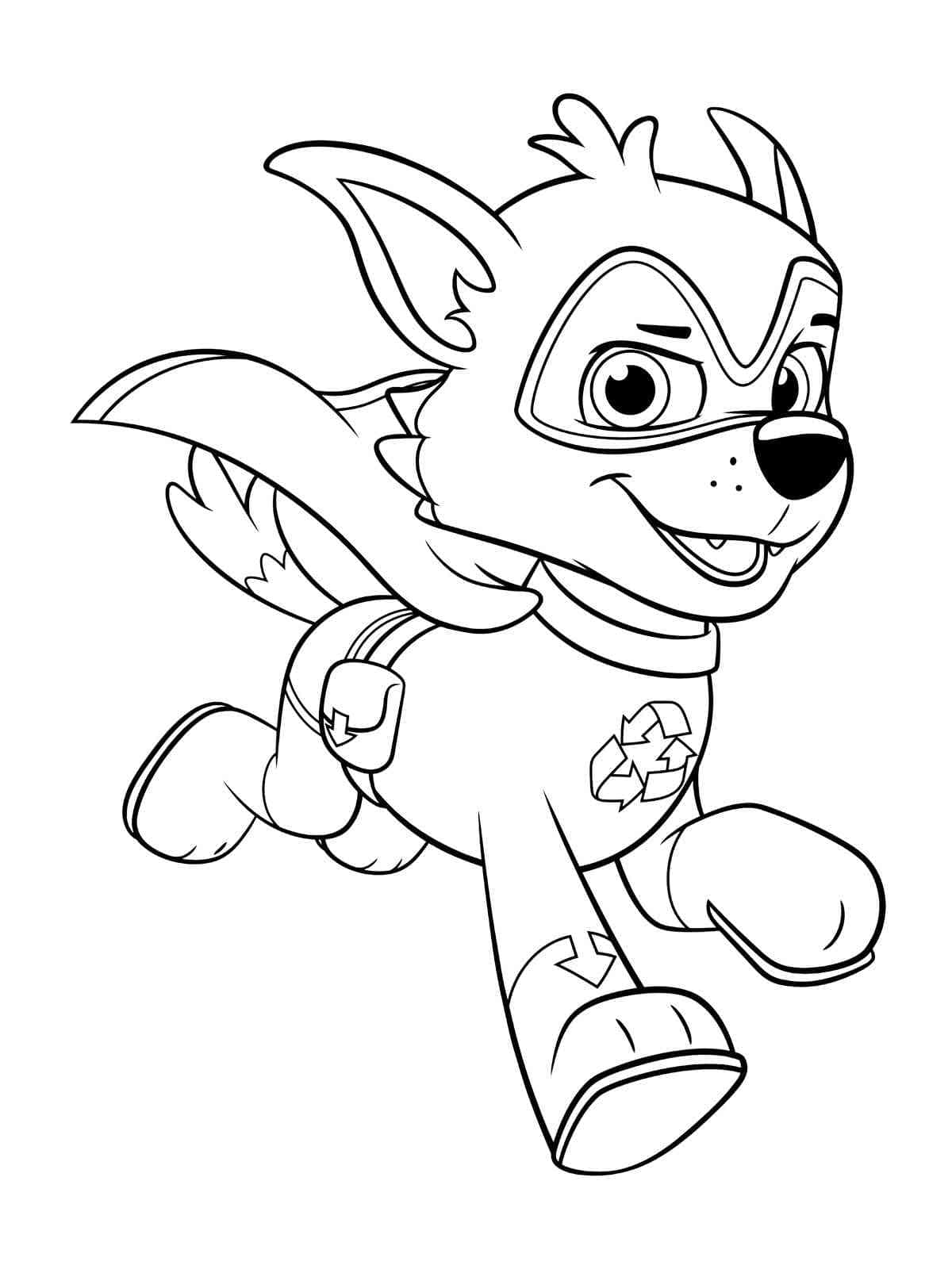 Super rocky paw patrol coloring page