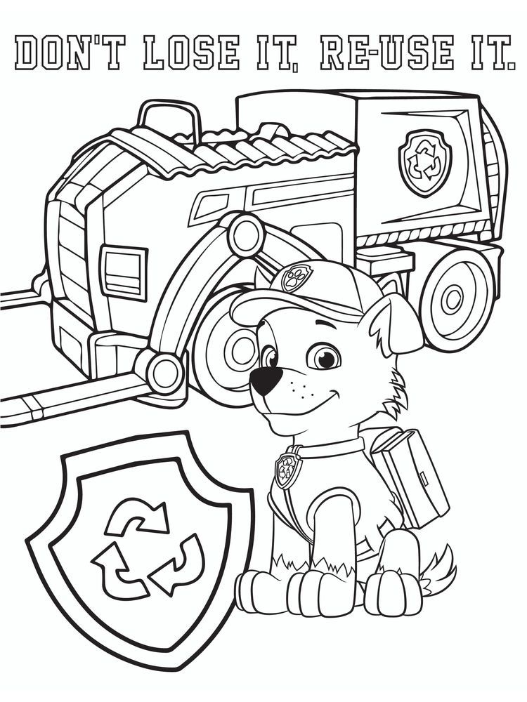 Paw patrol coloring pages rocky the following is our collection of easy paw patrol coloring â paw patrol coloring pages paw patrol coloring bear coloring pages