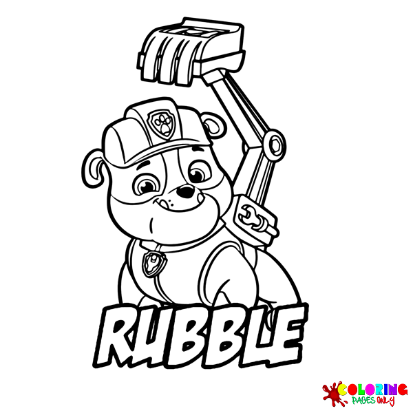 Rubble paw patrol coloring pages
