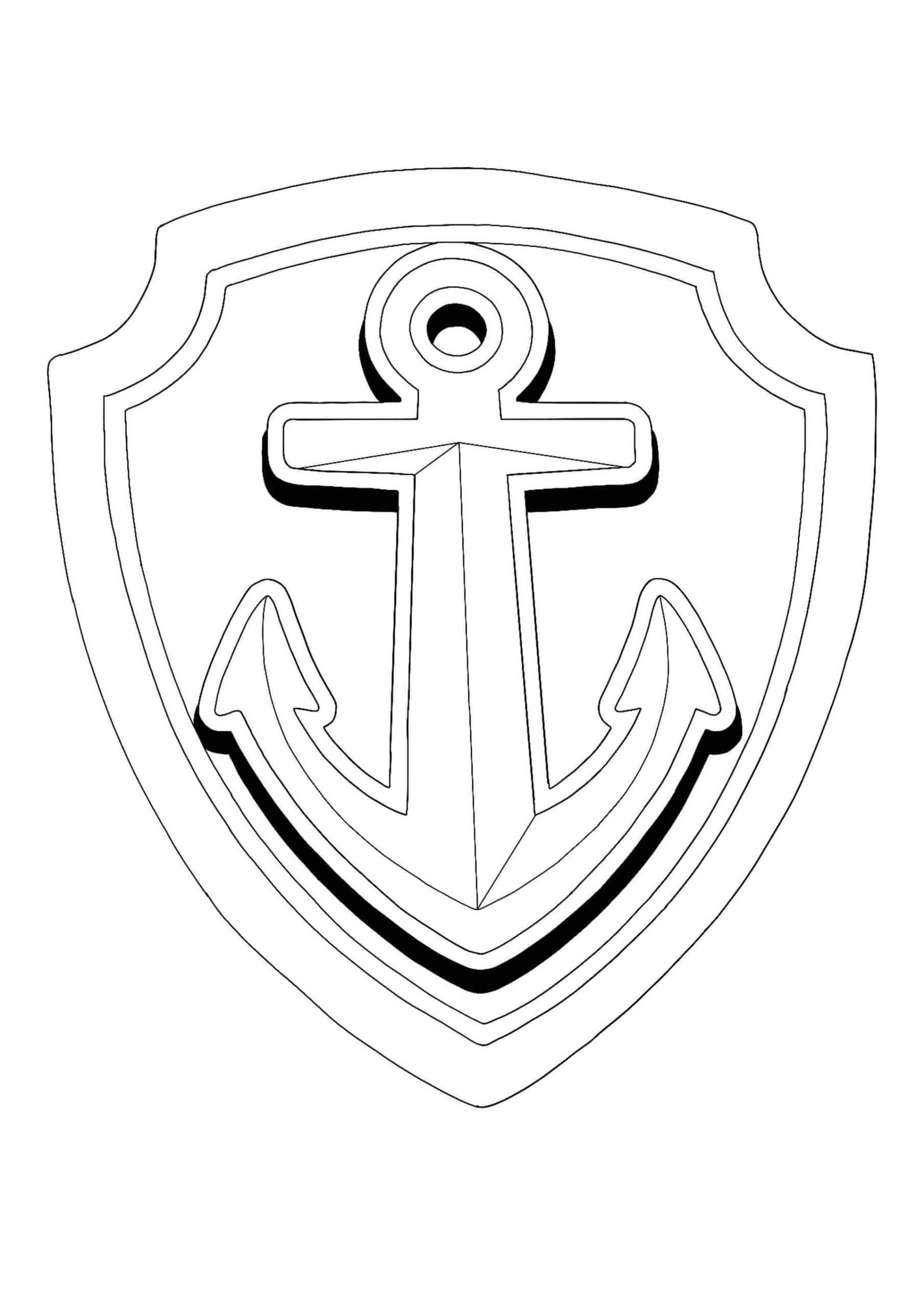 Paw patrol badges coloring pages