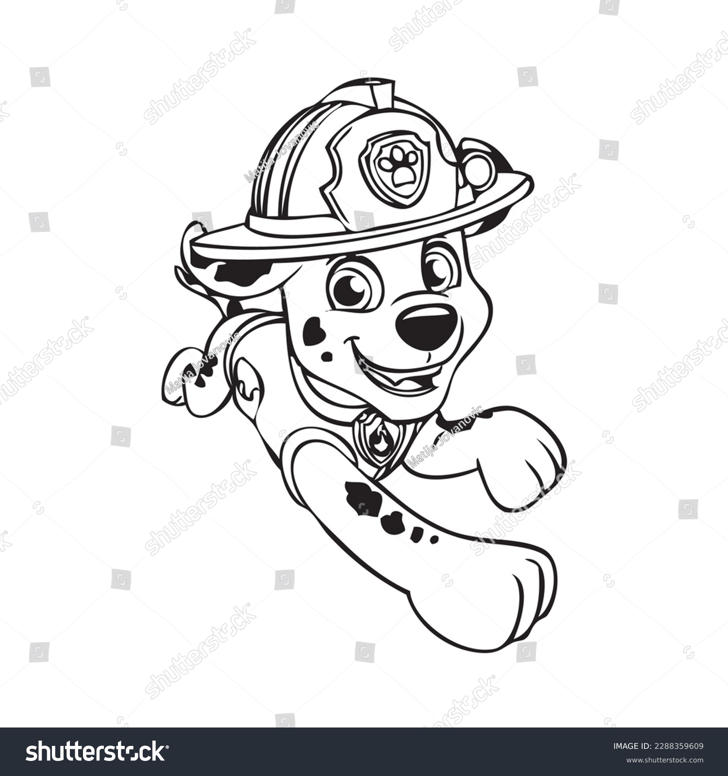 Serbiabelgrade drawing paw patrol black stock vector royalty free