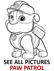 Skye coloring sheet paw patrol