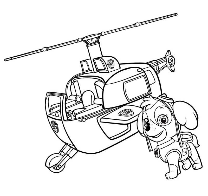 Helicopter coloring pages