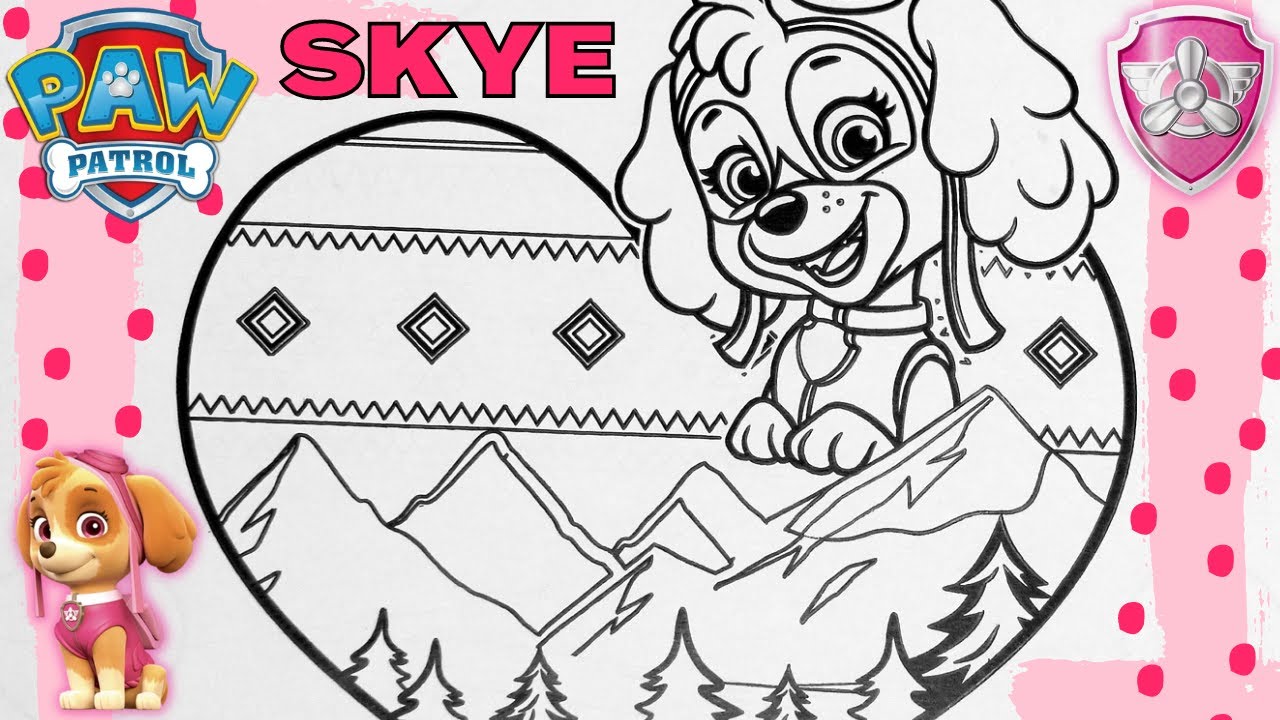 Skye skye paw patrol skye paw patrol coloring page how to color skye paw patrol yes