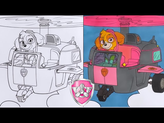 Kids coloring paw patrol paw patrol sky ð