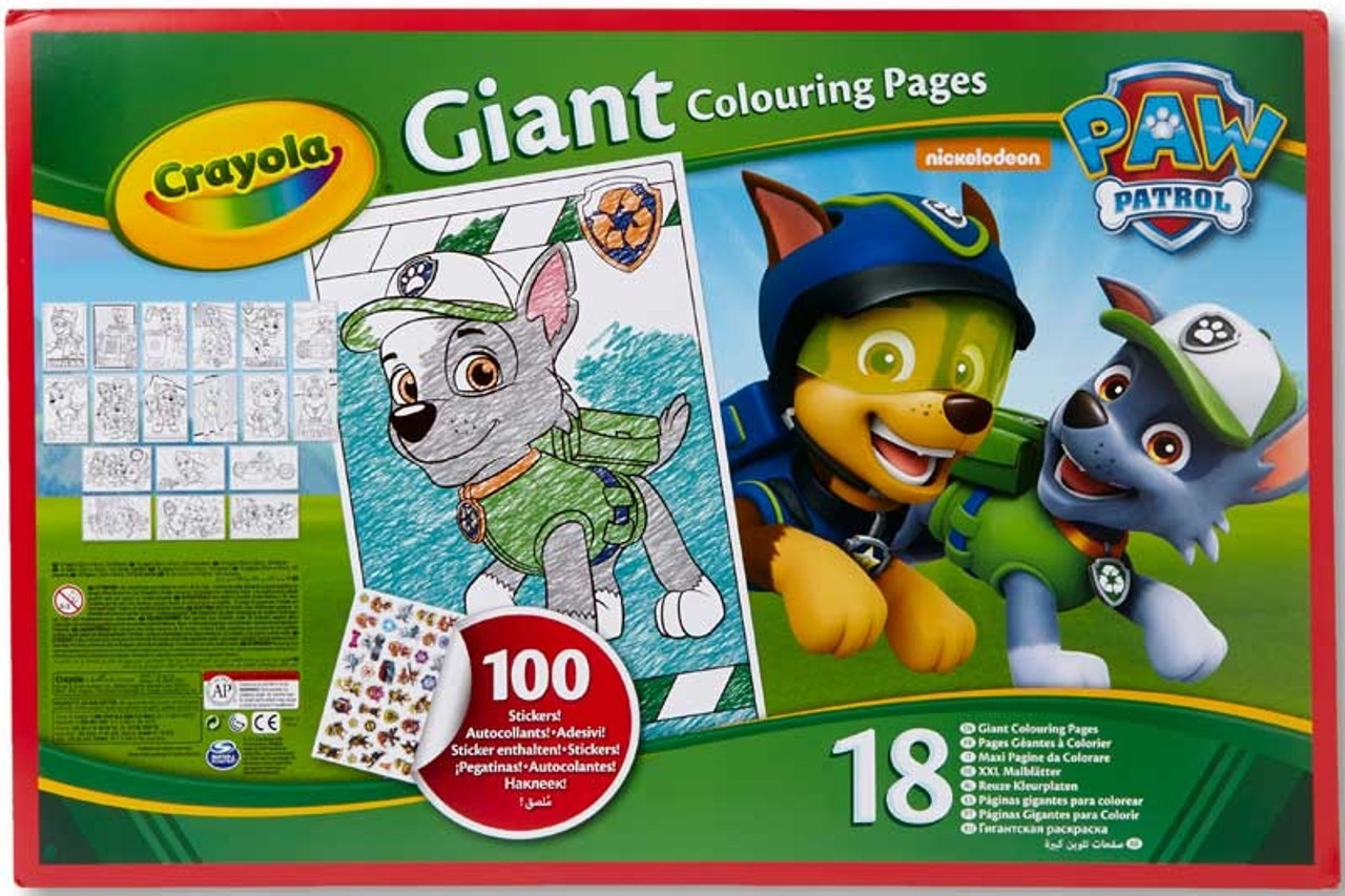 Paw patrol giant colouring book