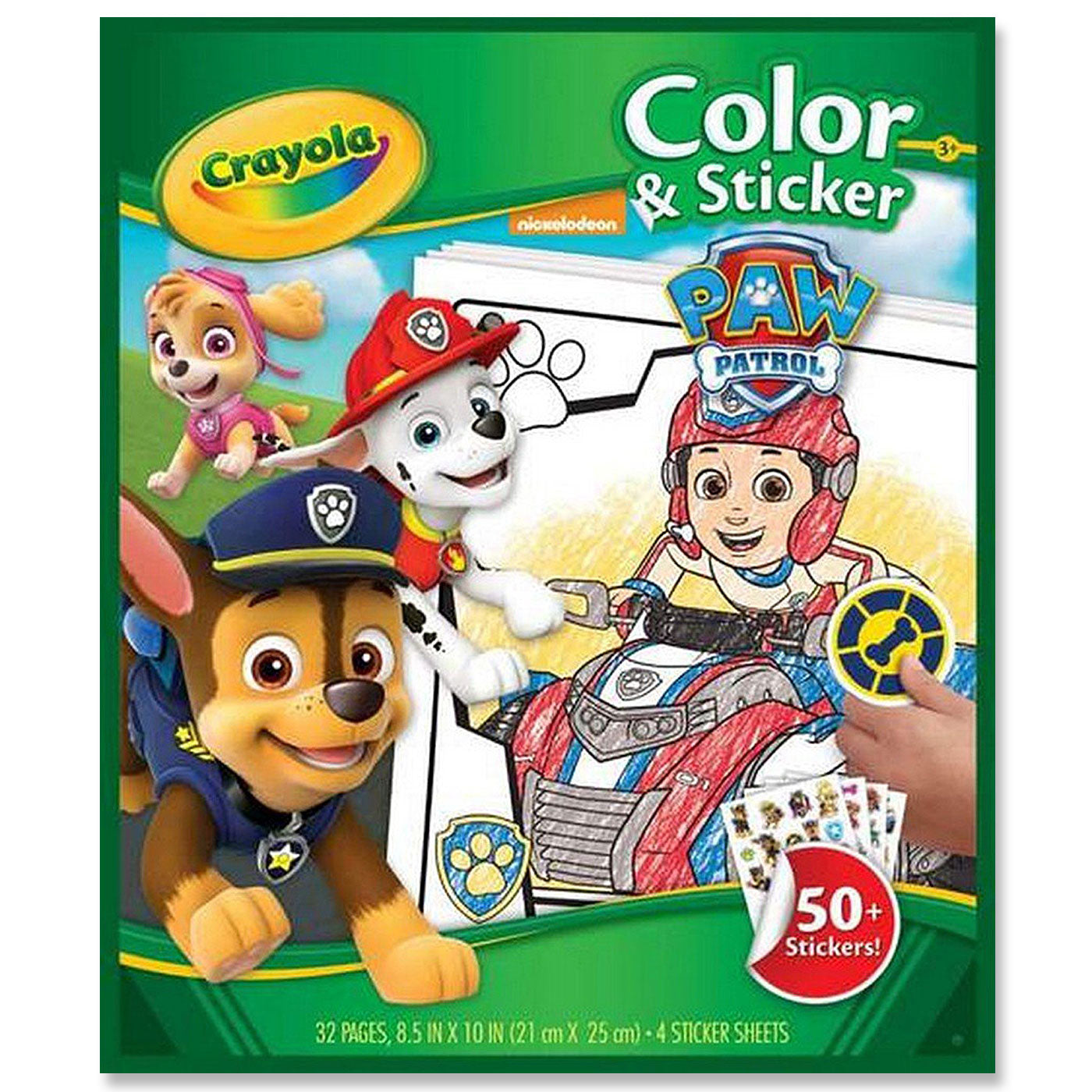 Crayola lour sticker book pages paw patrol â school depot