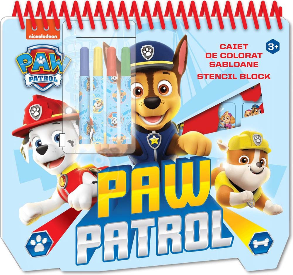 Paw patrol colouring block with stencil