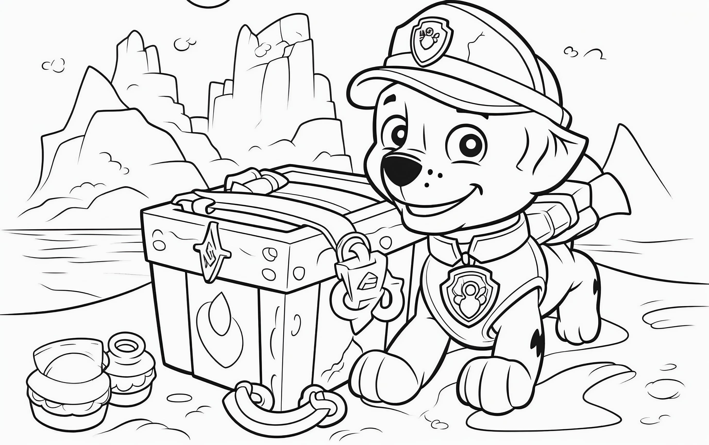 Paw patrol coloring pages for free printable