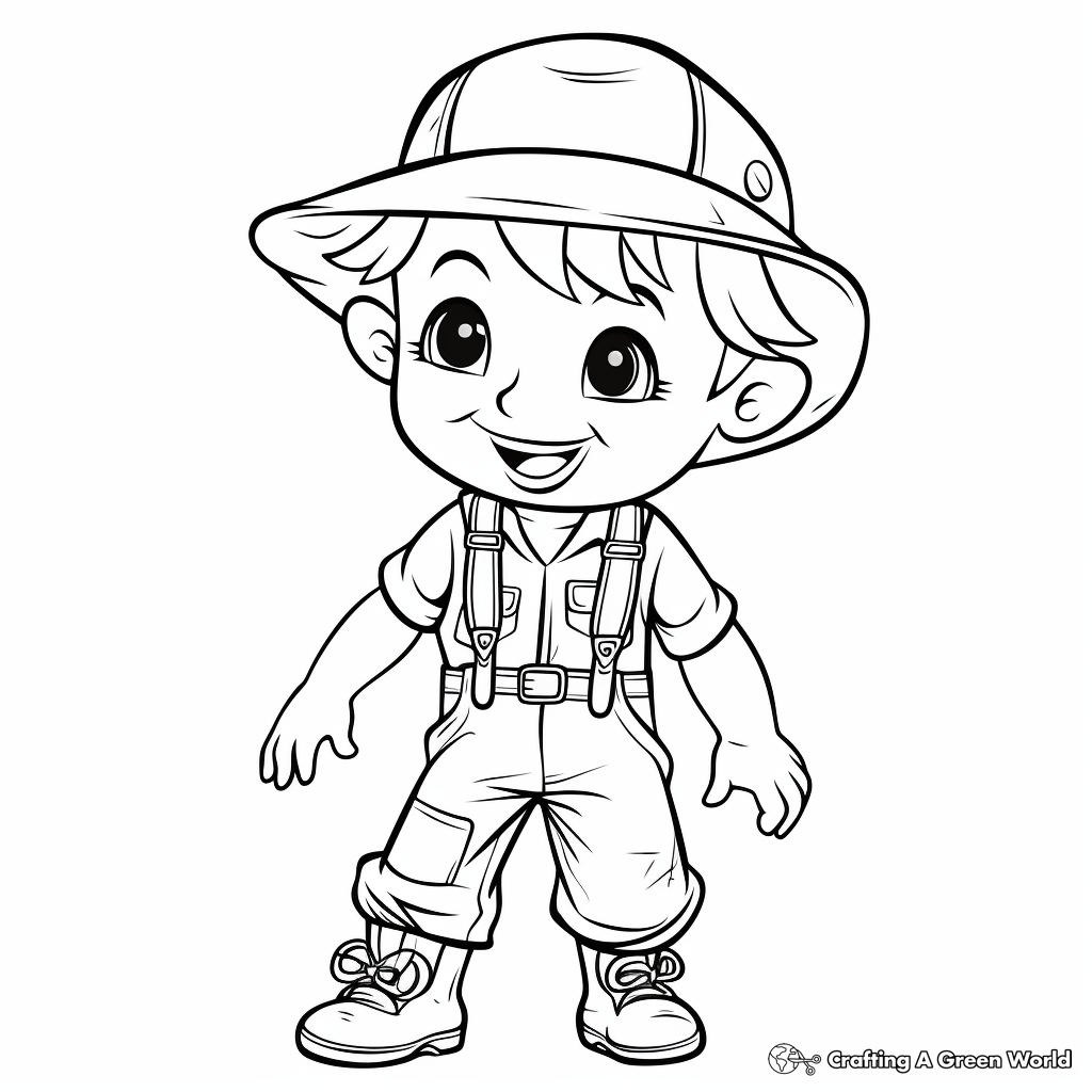 Overalls coloring pages