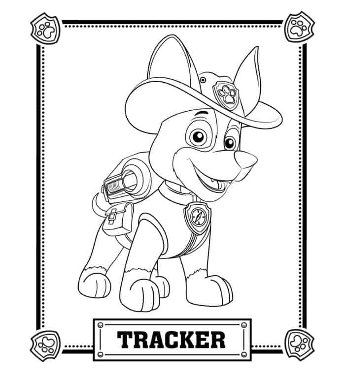 Paw patrol tracker coloring pages patrulha canina para colorir aniversãrio paw patrol patrulha canina desenho