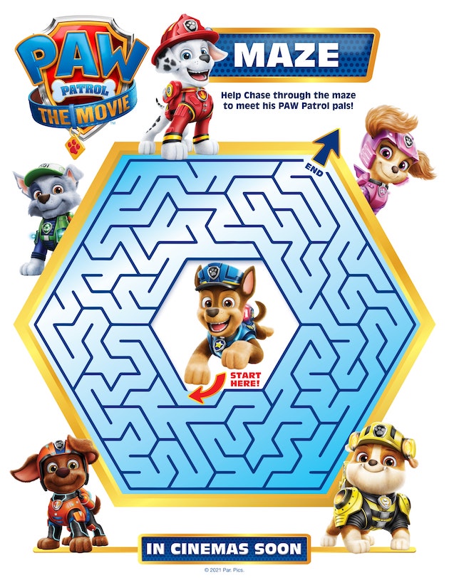 Paw patrol activity sheets print play