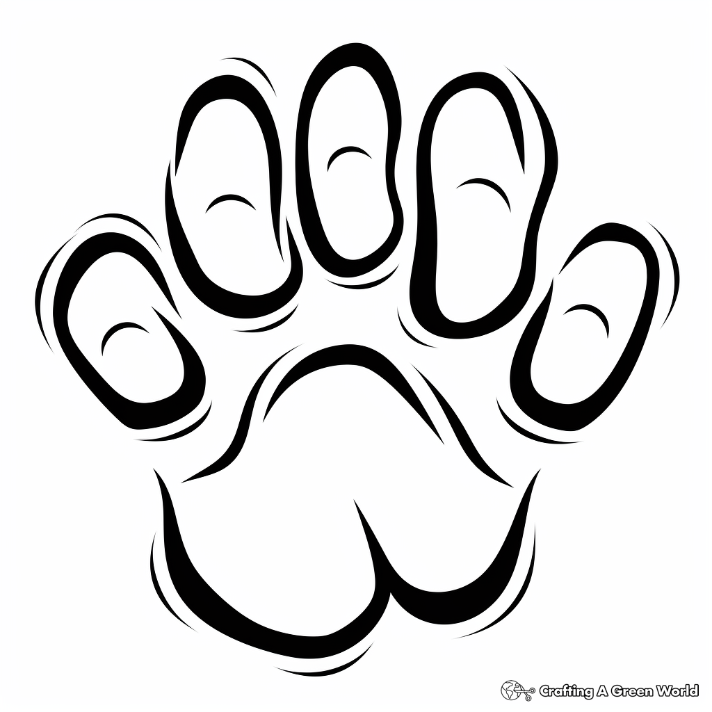 Paw print coloring pages