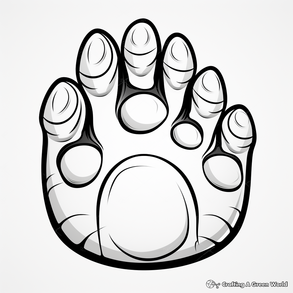 Paw print coloring pages