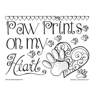 Paw prints valentine