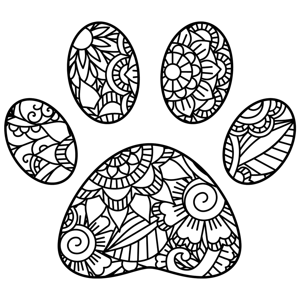Zentangle paws four wheel covers