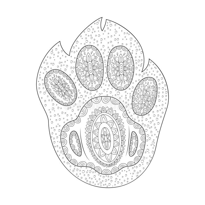Paw print coloring stock illustrations â paw print coloring stock illustrations vectors clipart