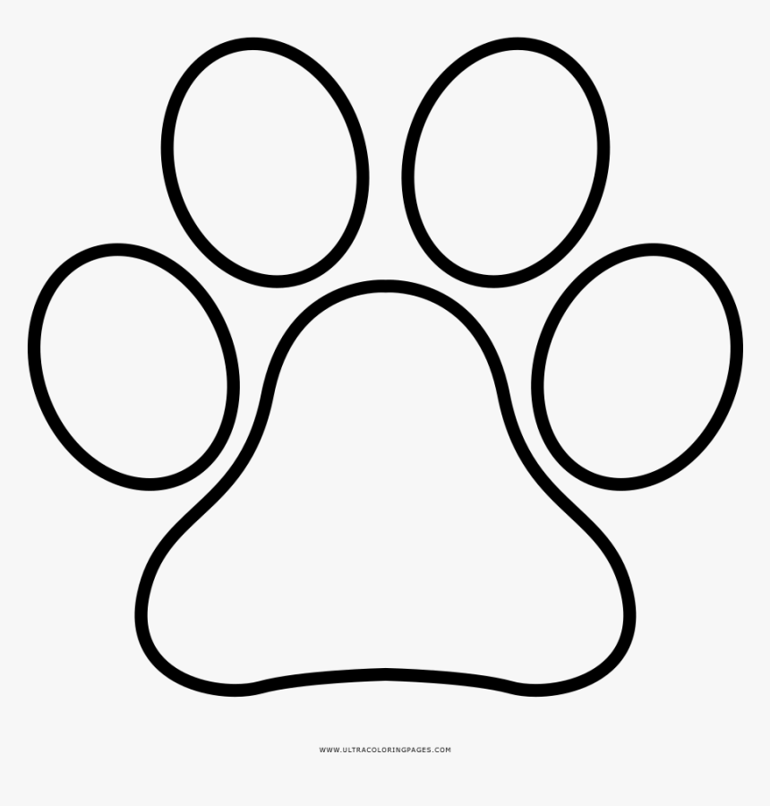 Paw print coloring page