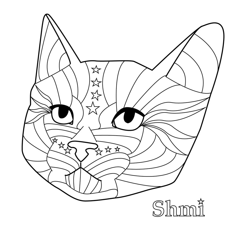 Paw prints in the sand adult coloring book with colored pencils in a hand