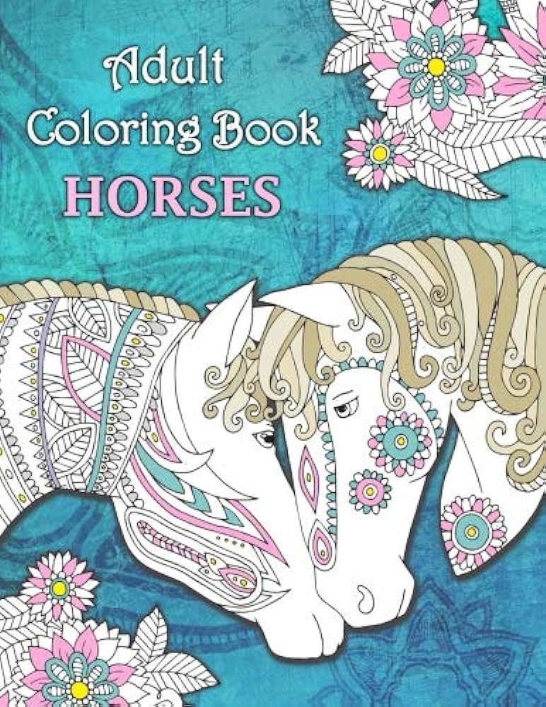 Adult coloring book horses bonus over free coloring pages pdf to print art coloring books books