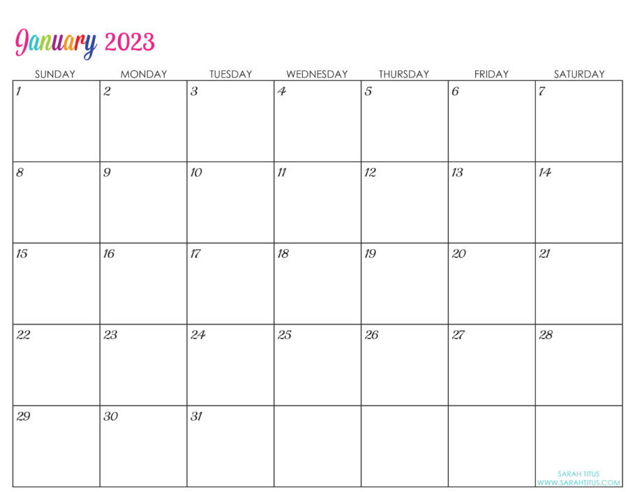 Custom editable free printable calendars