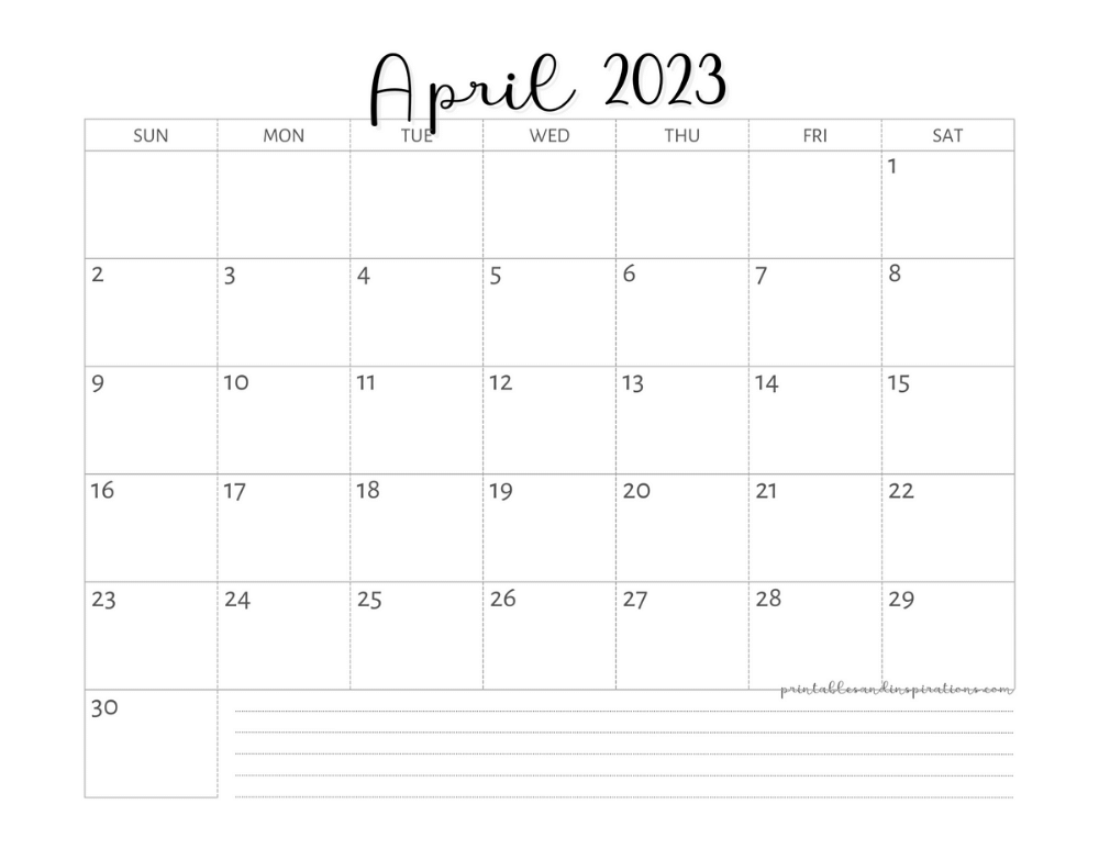 Free calendar printable pdf â simple minimalist