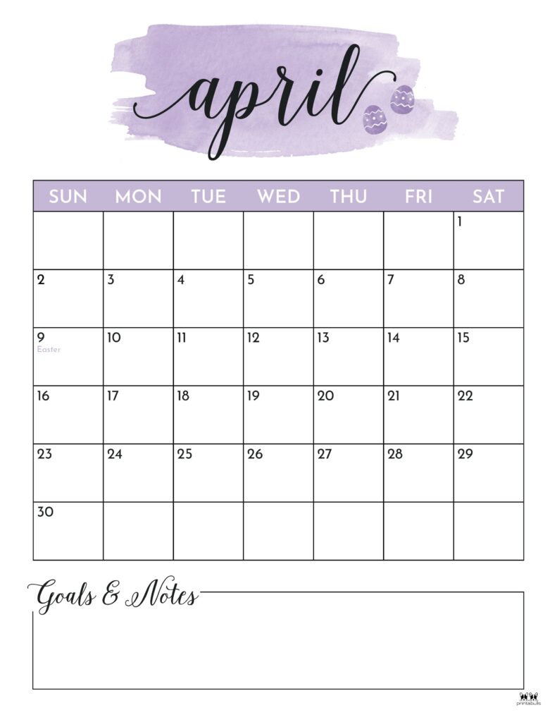 April calendars