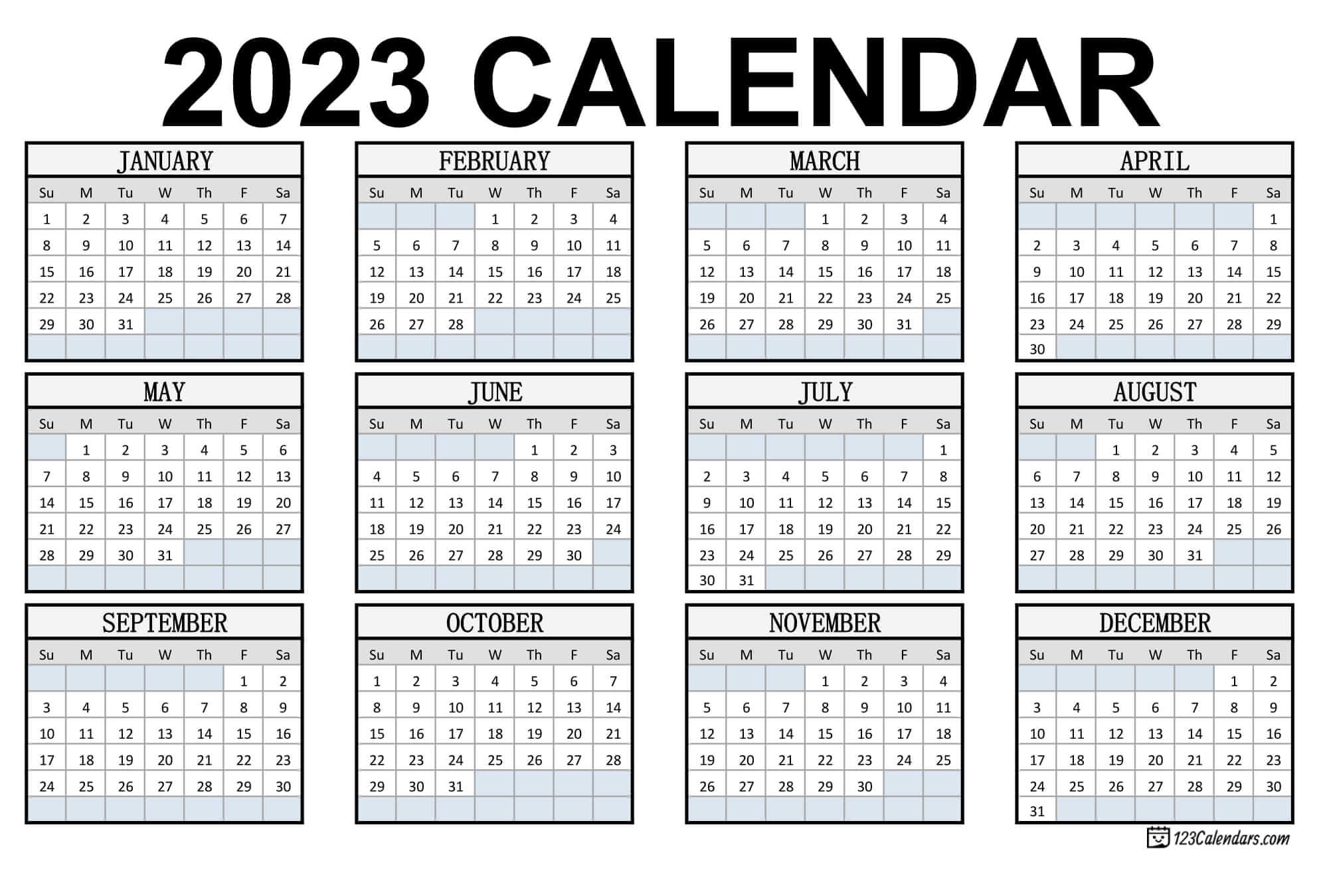 Printable calendar
