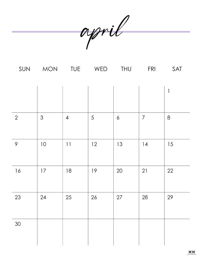 April calendars
