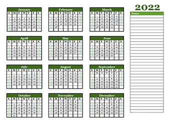 Blank two page calendar template for