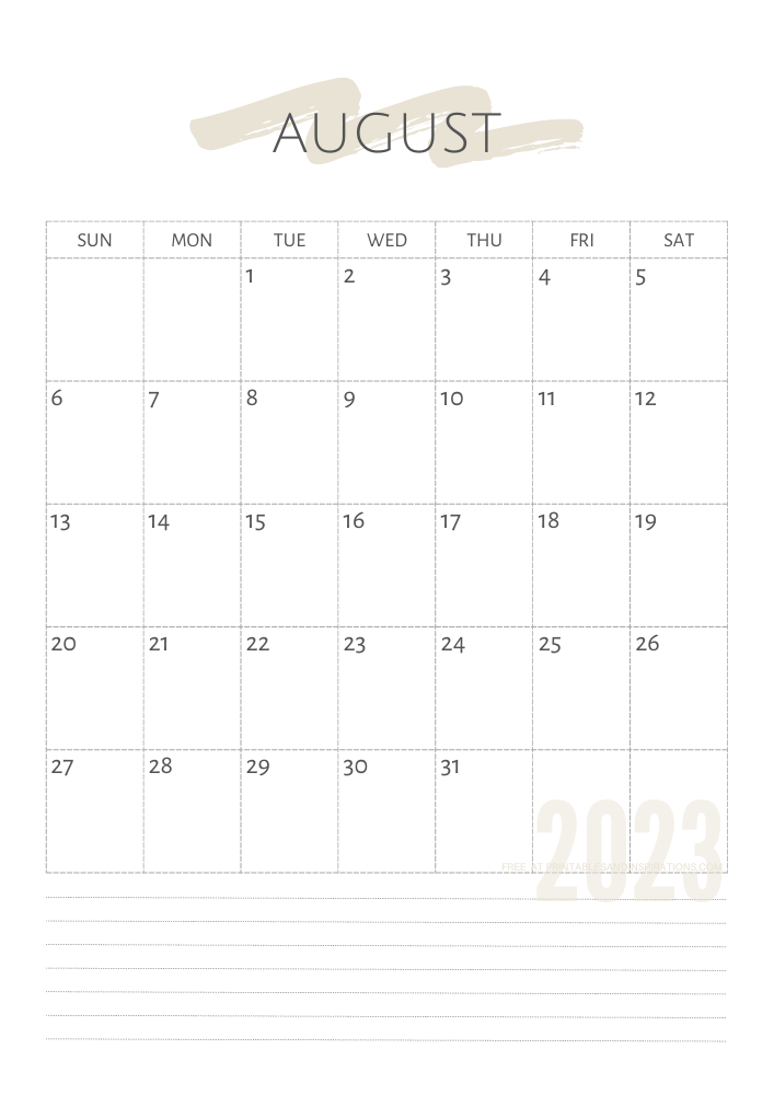 Free calendar printable pdf â simple minimalist