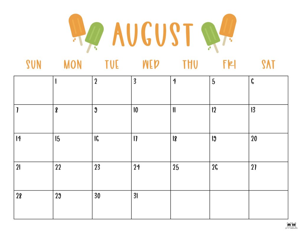 August calendars