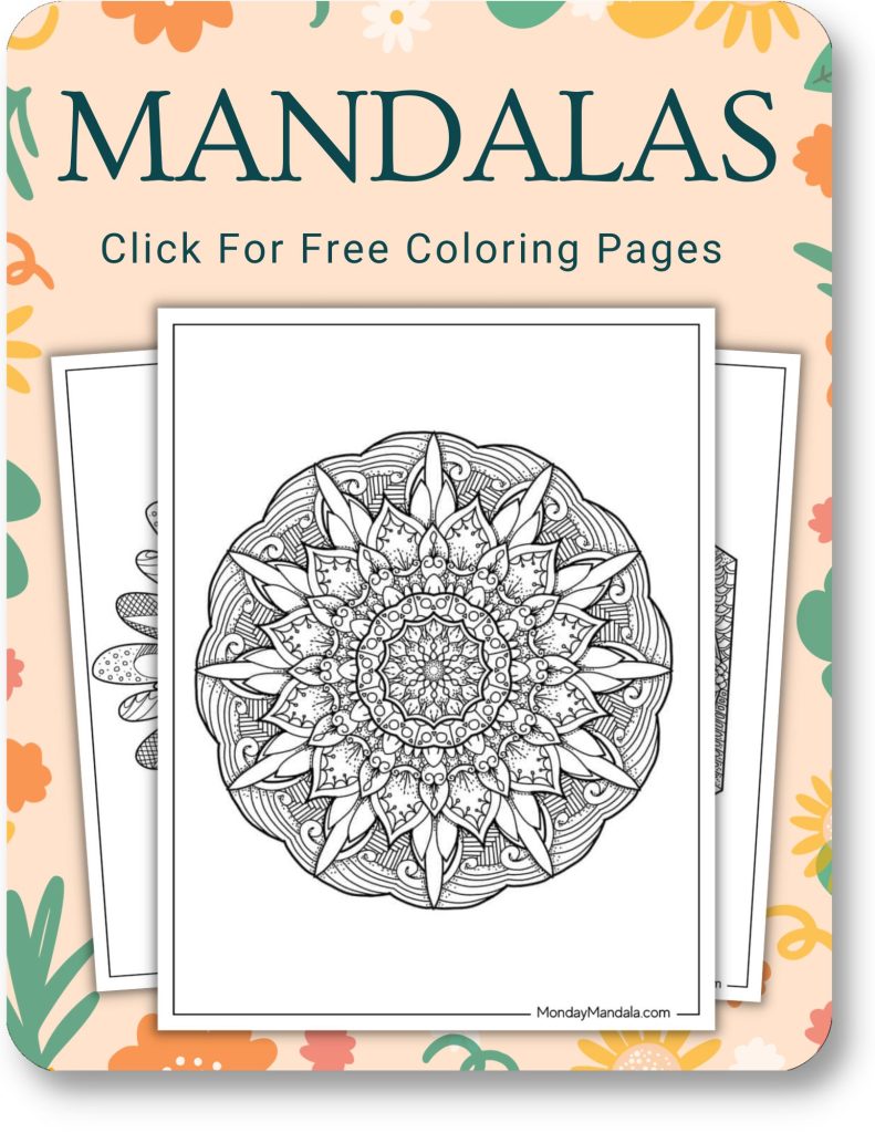 Adult coloring pages free pdf printables